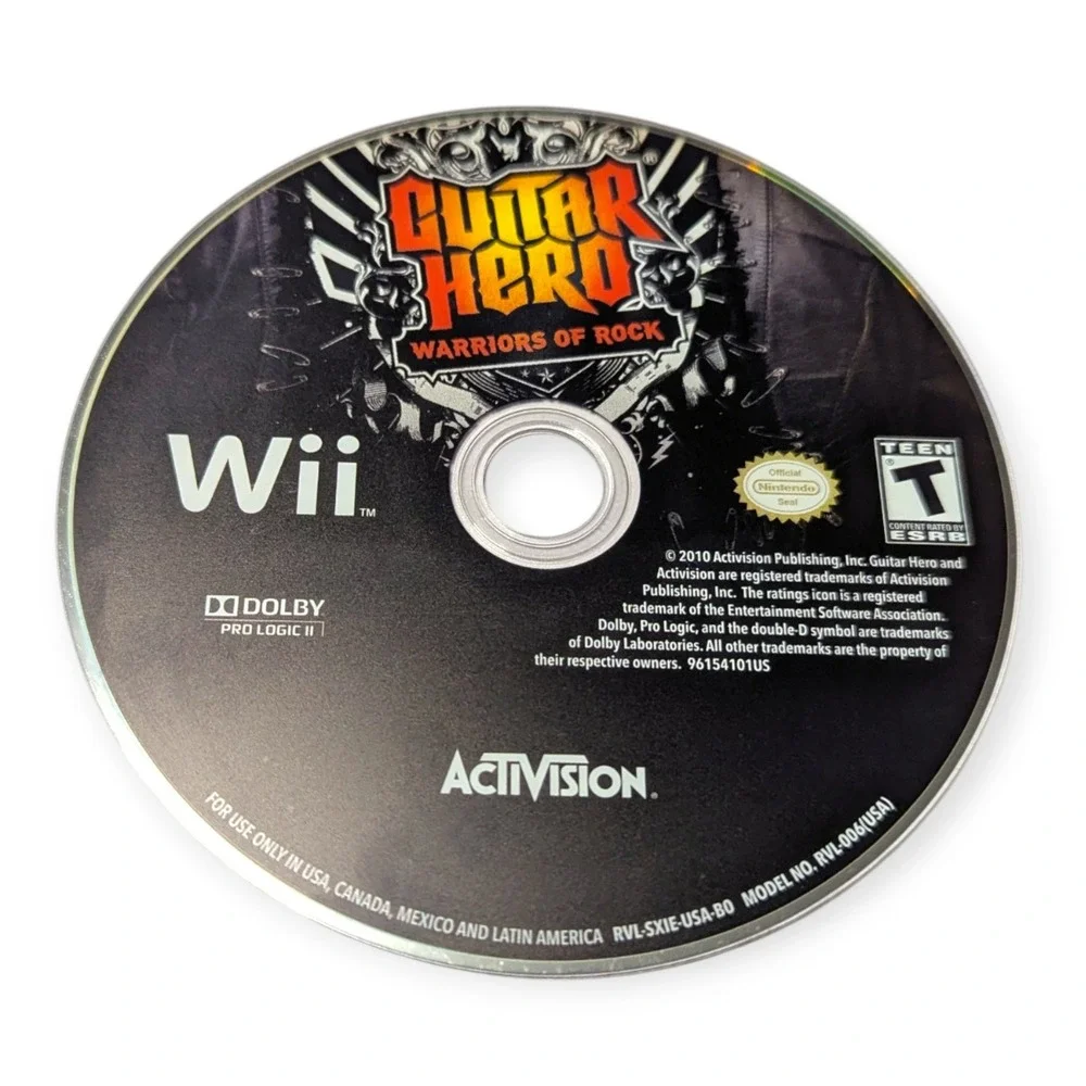 Guitar Hero Warriors of Rock Nintendo Wii Game Complete with Manual Activision